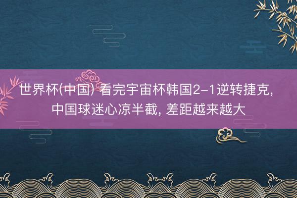 世界杯(中国) 看完宇宙杯韩国2-1逆转捷克， 中国球迷心凉半截， 差距越来越大