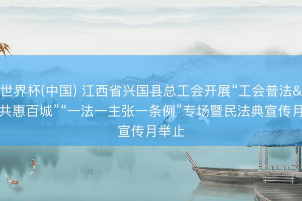 世界杯(中国) 江西省兴国县总工会开展“工会普法 共惠百城”“一法一主张一条例”专场暨民法典宣传月举止