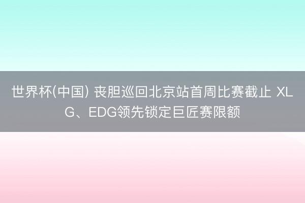 世界杯(中国) 丧胆巡回北京站首周比赛截止 XLG、EDG领先锁定巨匠赛限额