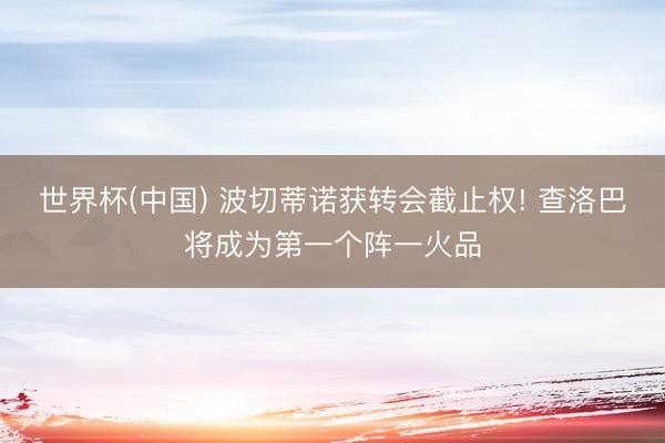 世界杯(中国) 波切蒂诺获转会截止权! 查洛巴将成为第一个阵一火品